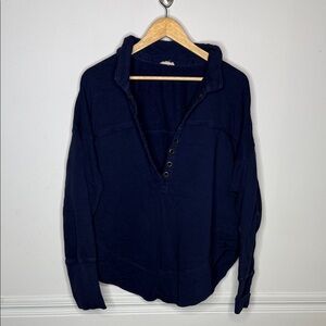 Pilcro Midnight Blue Collared Sweatshirt XL.